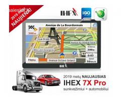 2019 metų NAUJAUSIAS GPS navigacijos modelis IHEX 7X Pro, 7" ekranas, navigacija sunkvežimiui